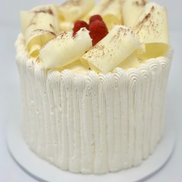 White Chocolate Raspberry Cake